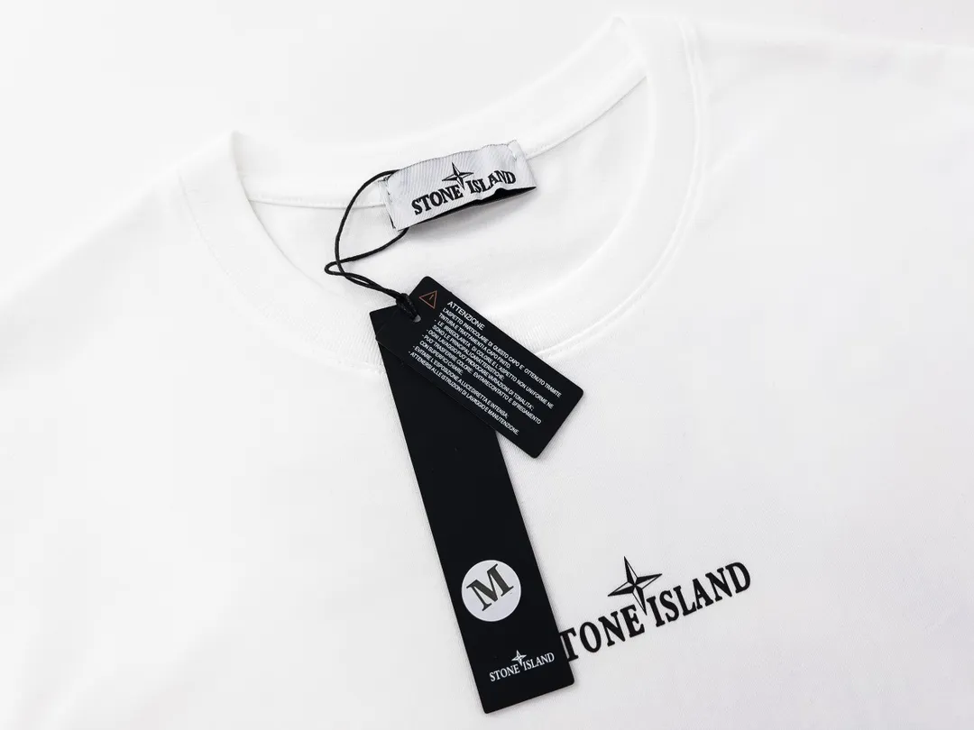 W655#P110💰 [Stone lsland/Stone Island summer new dark turbid compass printed pattern short-sleeved T-shirt] ⚠️[Original creation, high control of details] - Made of 260 grams of combed cotton, 32 count double yarn, soft and comfortable to the touch, sweat-absorbent and breathable. - Simple, basic and versatile style, original quality, the first choice for couples. - Made in a large factory, four needles and five threads on the shoulder, neatly routed, high quality workmanship. - Same style for men and women. Very versatile, one piece for everyone, details are clearly visible. Color: Black White Size: M L
